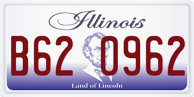 IL license plate B620962