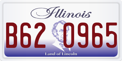 IL license plate B620965