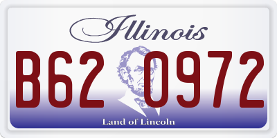 IL license plate B620972