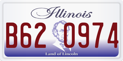 IL license plate B620974
