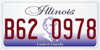 IL license plate B620978