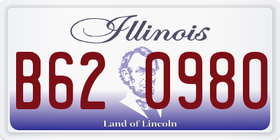 IL license plate B620980