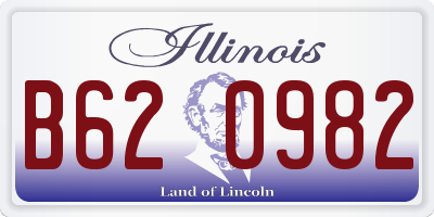 IL license plate B620982