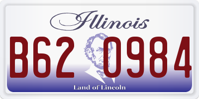 IL license plate B620984