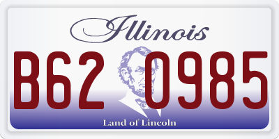IL license plate B620985