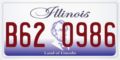 IL license plate B620986