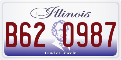 IL license plate B620987