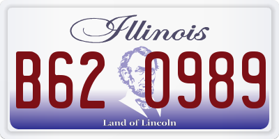 IL license plate B620989