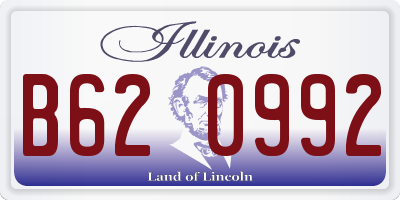 IL license plate B620992
