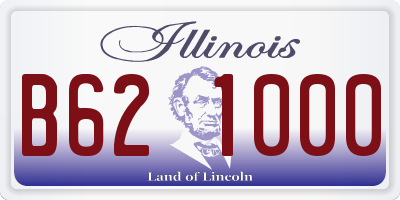 IL license plate B621000