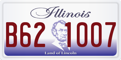 IL license plate B621007