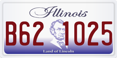 IL license plate B621025