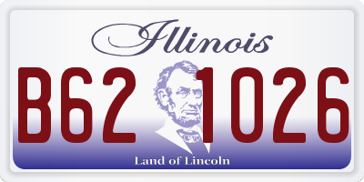 IL license plate B621026