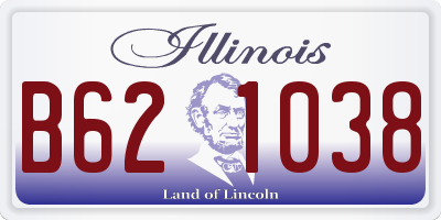 IL license plate B621038