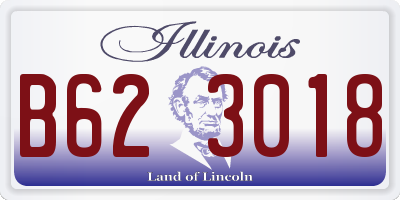 IL license plate B623018