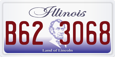 IL license plate B623068