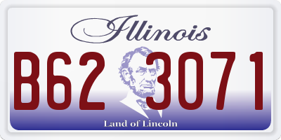 IL license plate B623071