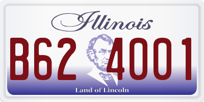 IL license plate B624001