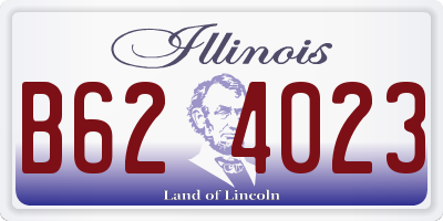 IL license plate B624023