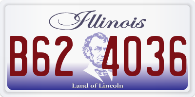 IL license plate B624036