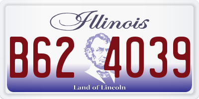 IL license plate B624039