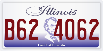IL license plate B624062