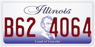 IL license plate B624064