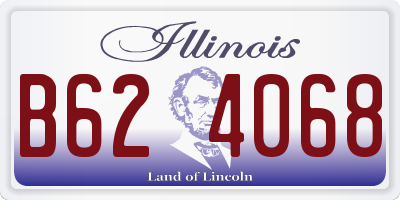 IL license plate B624068