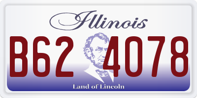 IL license plate B624078
