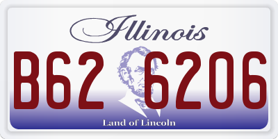 IL license plate B626206
