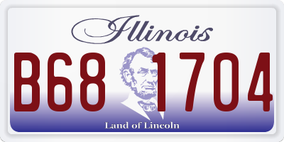 IL license plate B681704