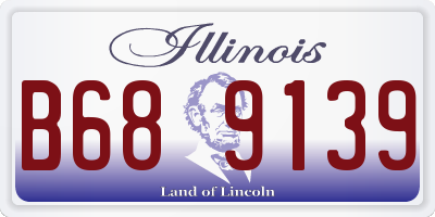IL license plate B689139