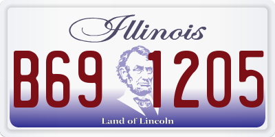 IL license plate B691205