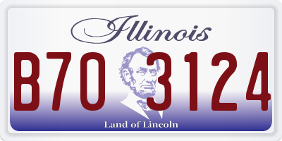 IL license plate B703124