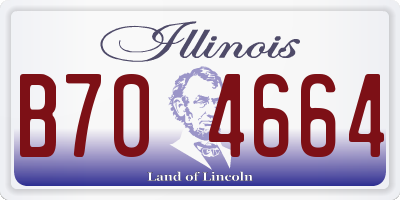 IL license plate B704664