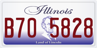 IL license plate B705828