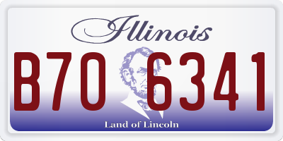 IL license plate B706341