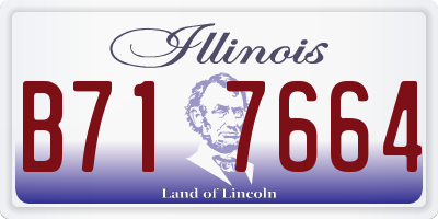 IL license plate B717664