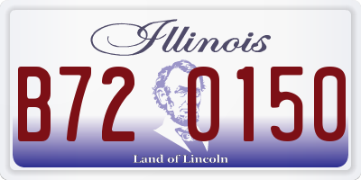 IL license plate B720150
