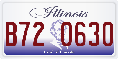 IL license plate B720630