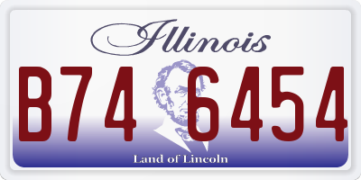 IL license plate B746454