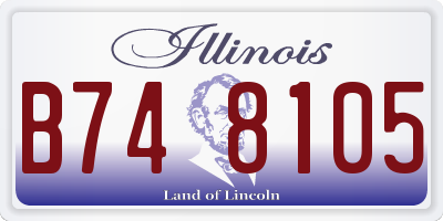 IL license plate B748105