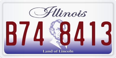 IL license plate B748413