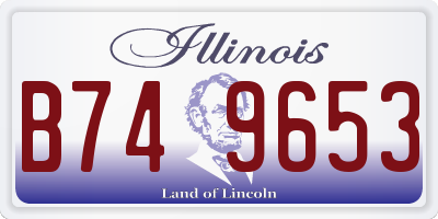 IL license plate B749653