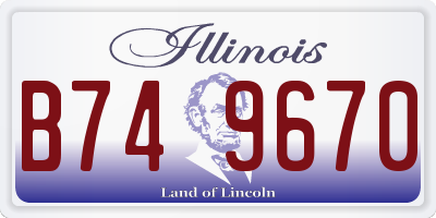 IL license plate B749670