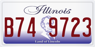 IL license plate B749723