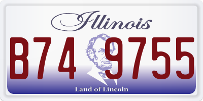 IL license plate B749755