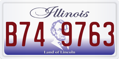 IL license plate B749763