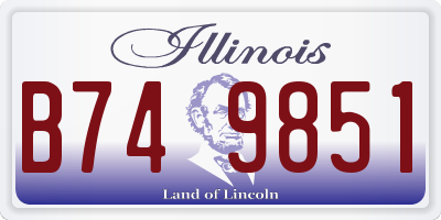 IL license plate B749851