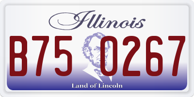 IL license plate B750267